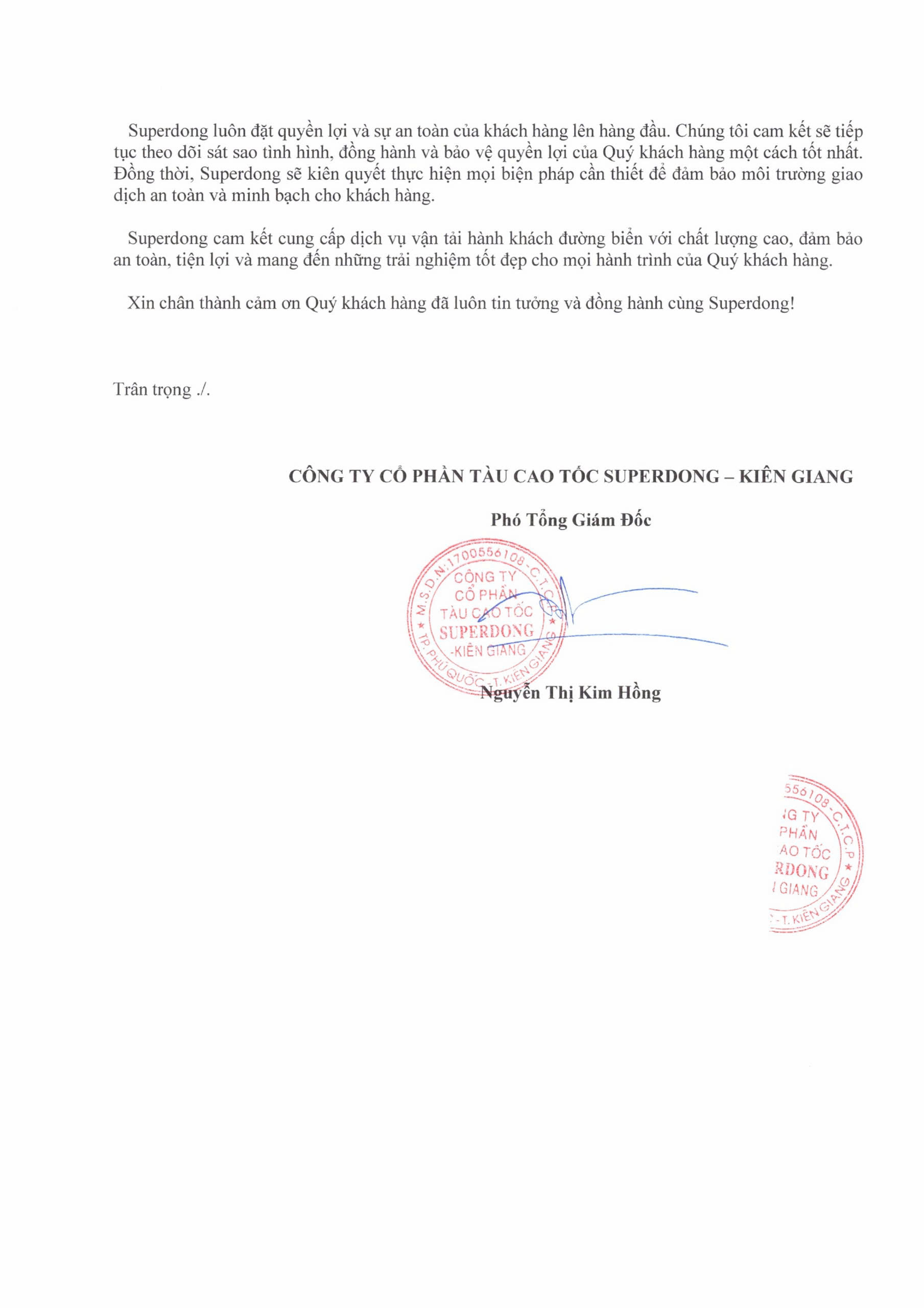 thông cáo báo chí: cảnh báo website, đại lý không thuộc hệ thống superdong